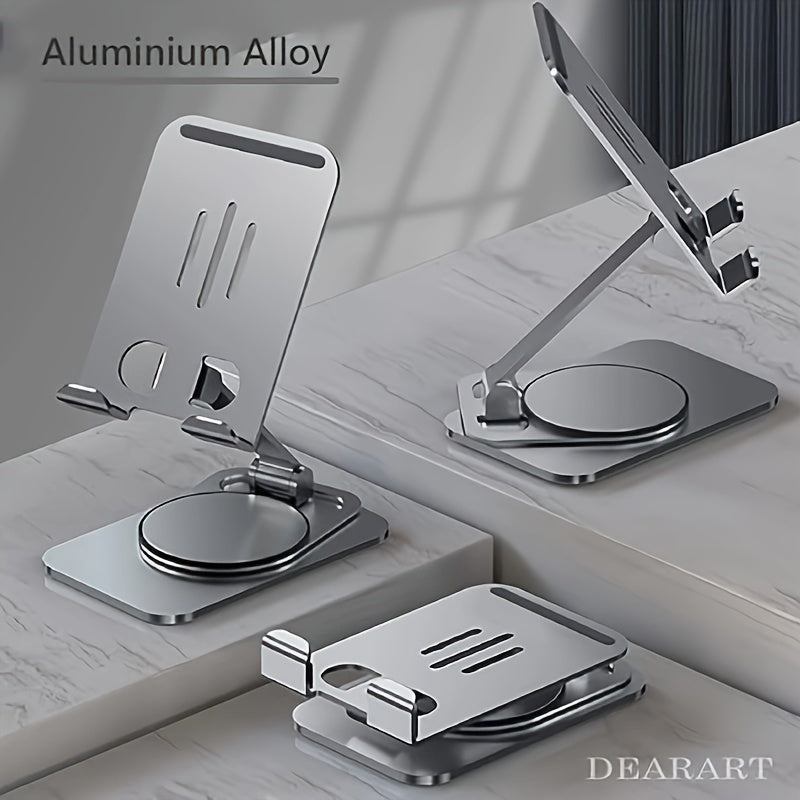 Metal 360° Rotatable Phone Holder | Foldable and Adjustable | For Desktop | Live Streaming | Development