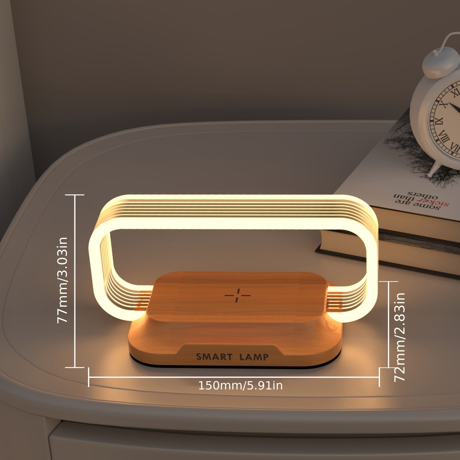 Wireless Charging Desk Lamp | 15W LED Light | Touch Control | Adjustable Brightness