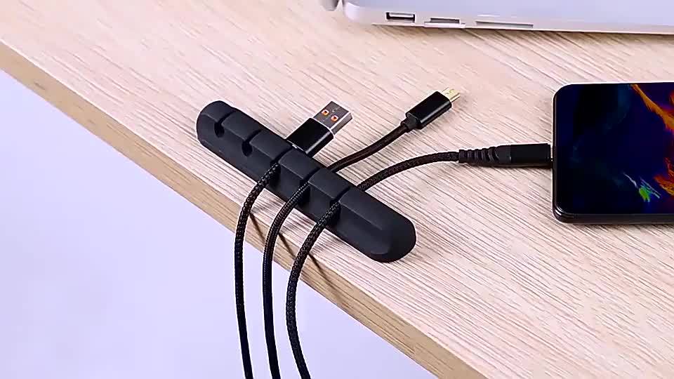 Premium PE Desktop Cable Organizer | Durable Cord Management for USB-C, HDMI & LAN