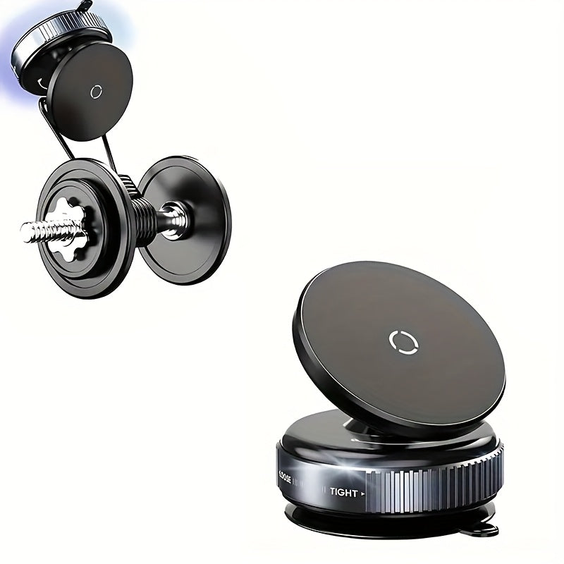 Vacuum Suction Cup Phone Holder | 360° Rotatable | Magnetic | Dual-Sided | Adhesive-Free | For Cars and Home | Multipurpose