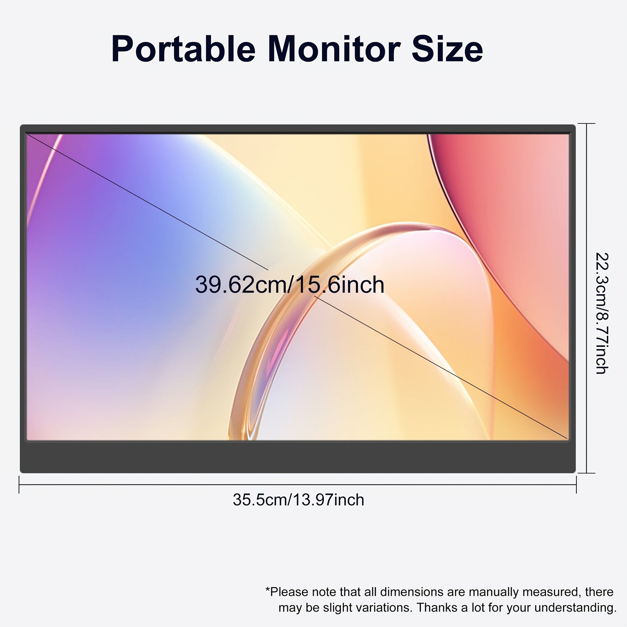 NSEOVS 15.6″ 1080P Portable IPS Monitor with HDR, Dual Speakers & Smart Cover | External Display for PC, Laptop, Phone & Gaming