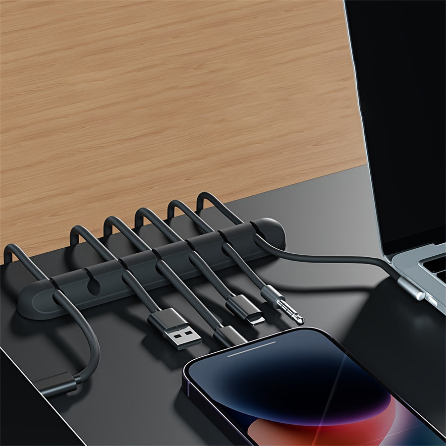 Premium PE Desktop Cable Organizer | Durable Cord Management for USB-C, HDMI & LAN