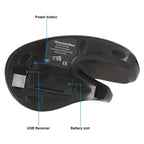Ergonomic 2.4G Wireless Optical Mouse – Right-Handed, Crystal Design for PC & Laptop | Design | Game | Office