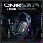 ONIKUMA Tri-Mode Wireless Gaming Headset | 2.4GHz | BT 5.3 | For PS5, PC & FPS Gamers | Modern & Compact Style