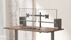 Ergonomic Dual Monitor Stand | For Two 13-32 inch Screens | Holds Up to 22lbs per Screen | 360° Rotation With Cable Organizer