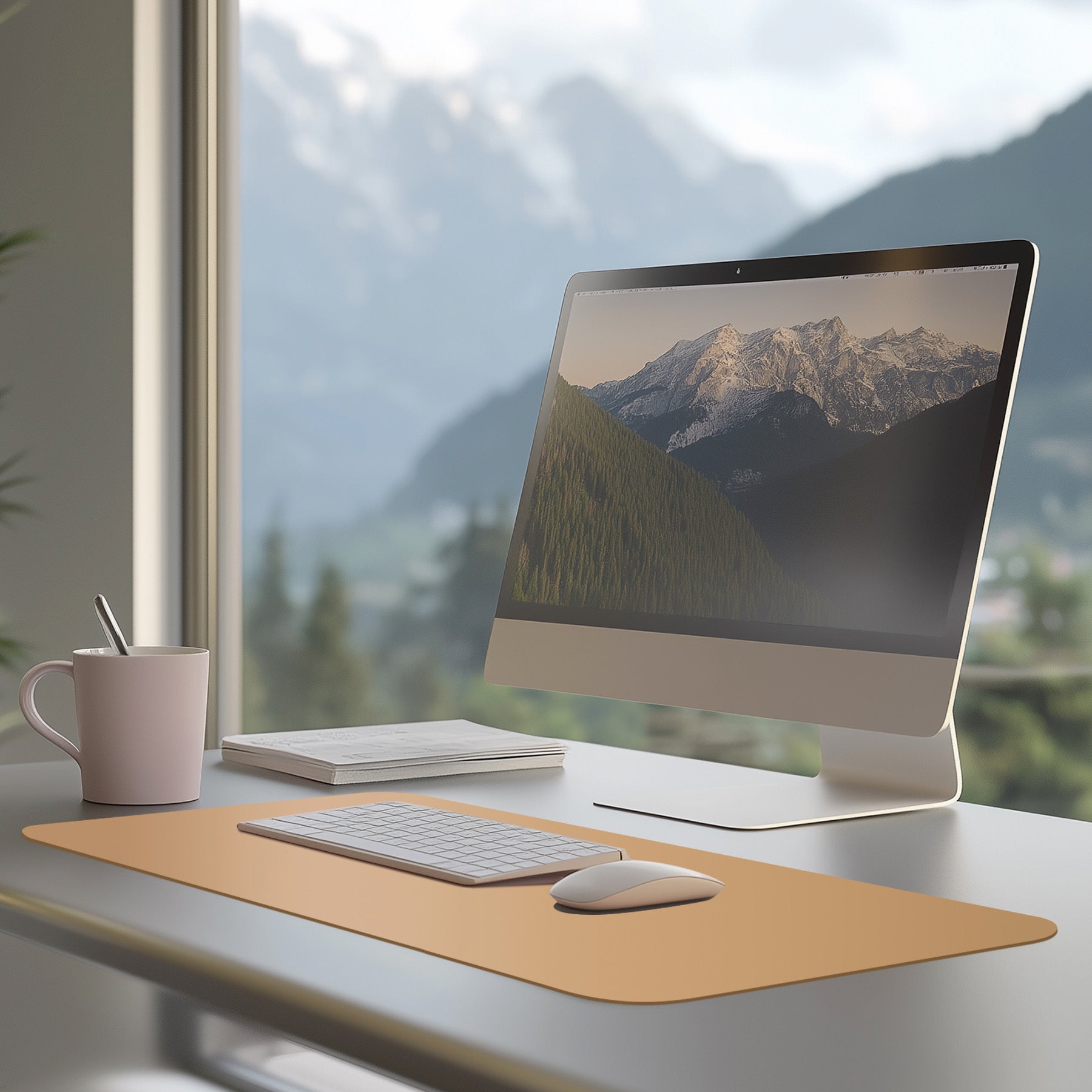 Premium | Black Faux Leather Desk Mat | Large Mouse Pad for Office & Home | Multiple Sizes Available