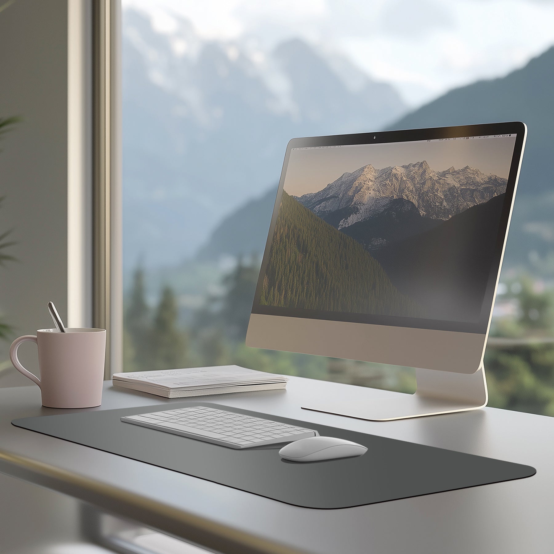 Premium | Black Faux Leather Desk Mat | Large Mouse Pad for Office & Home | Multiple Sizes Available