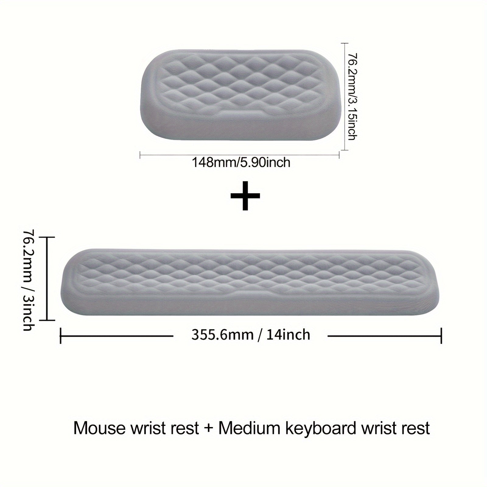 Memory Foam Keyboard & Mouse Wrist Rest Set | Ergonomic Cushion Pads for Comfortable Typing