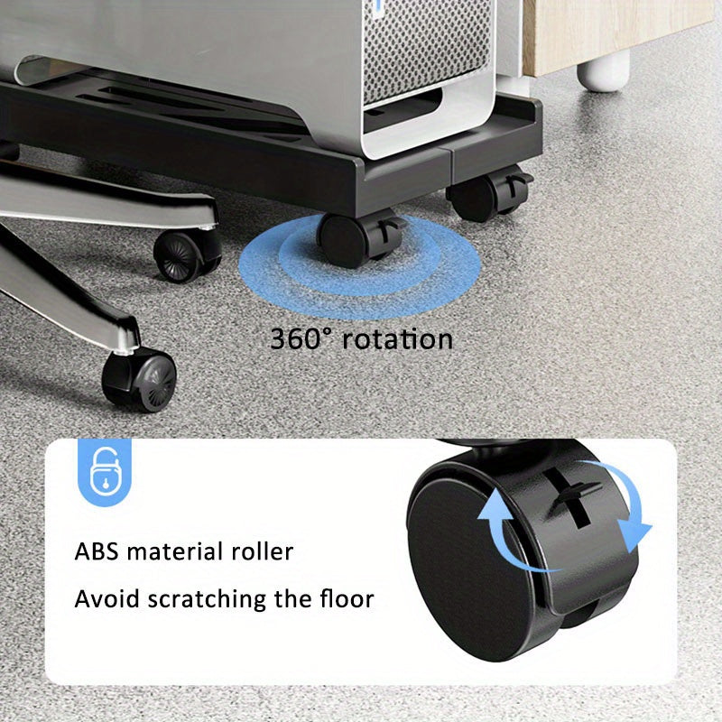 Adjustable Laptop Stand Tray | 360° Rotating Base | Portable Holder for PCs & Printers
