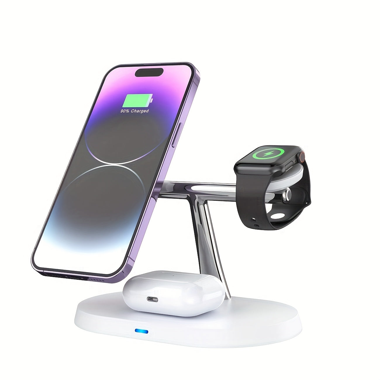 3-in-1 Magnetic Wireless Charging Stand – Fast Charger for iPhone, Apple Watch & AirPods
