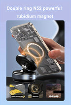 Vacuum Suction Cup Phone Holder | 360° Rotatable | Magnetic | Dual-Sided | Adhesive-Free | For Cars and Home | Multipurpose
