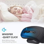 Ergonomic 2.4G Wireless Optical Mouse – Right-Handed, Crystal Design for PC & Laptop | Design | Game | Office