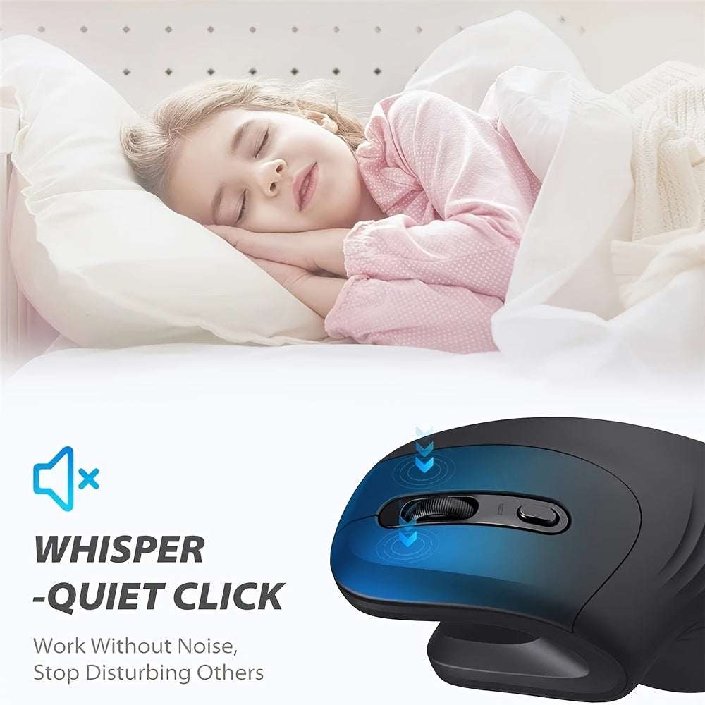 Ergonomic 2.4G Wireless Optical Mouse – Right-Handed, Crystal Design for PC & Laptop | Design | Game | Office
