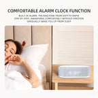 4-in-1 Alarm Clock | Digital Display | Night Light & Wireless Charger | USB-C | 3 Light Modes | Travel-Friendly