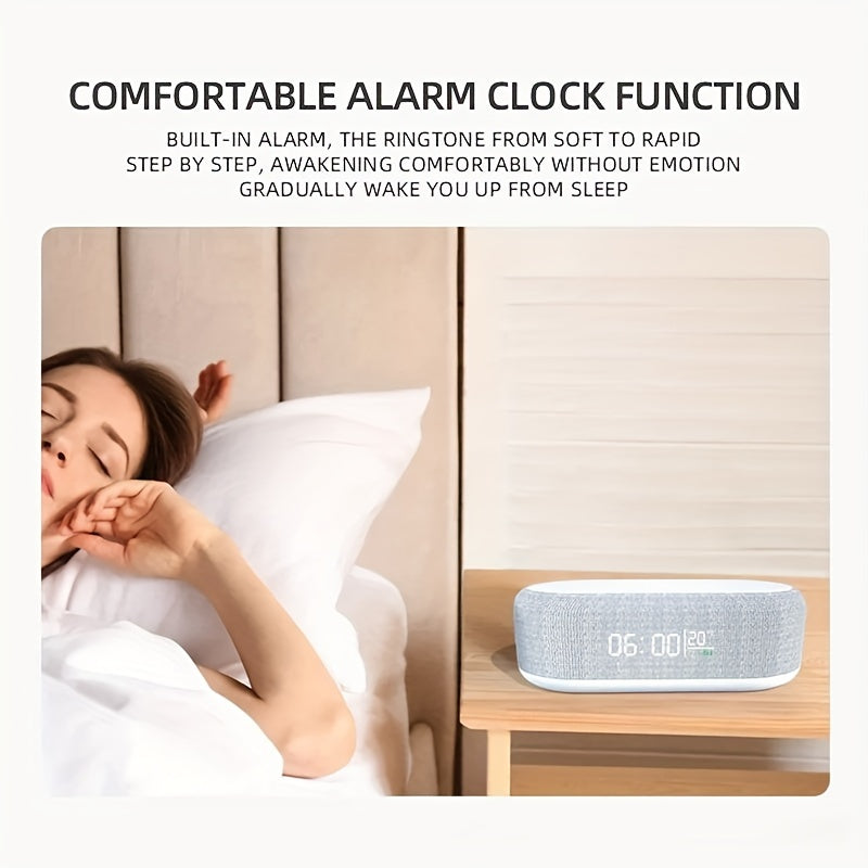 4-in-1 Alarm Clock | Digital Display | Night Light & Wireless Charger | USB-C | 3 Light Modes | Travel-Friendly