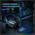 ONIKUMA Tri-Mode Wireless Gaming Headset | 2.4GHz | BT 5.3 | For PS5, PC & FPS Gamers | Modern & Compact Style