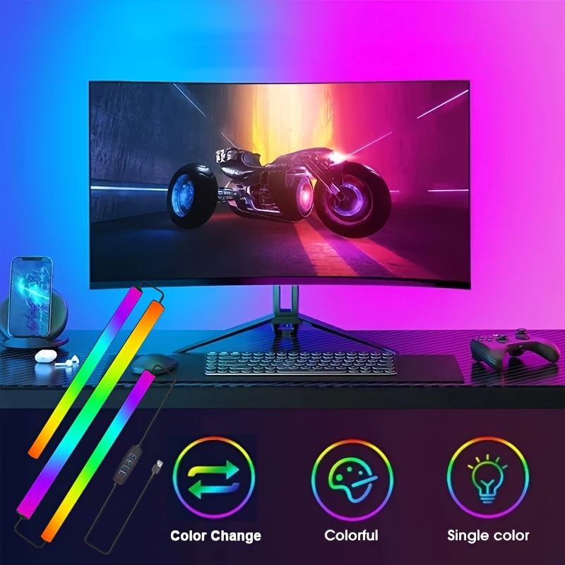 3-in-1 RGB Ambient Display Light | For 24-Inch Monitor | Creative Ambient Lighting for Gaming and Workspace