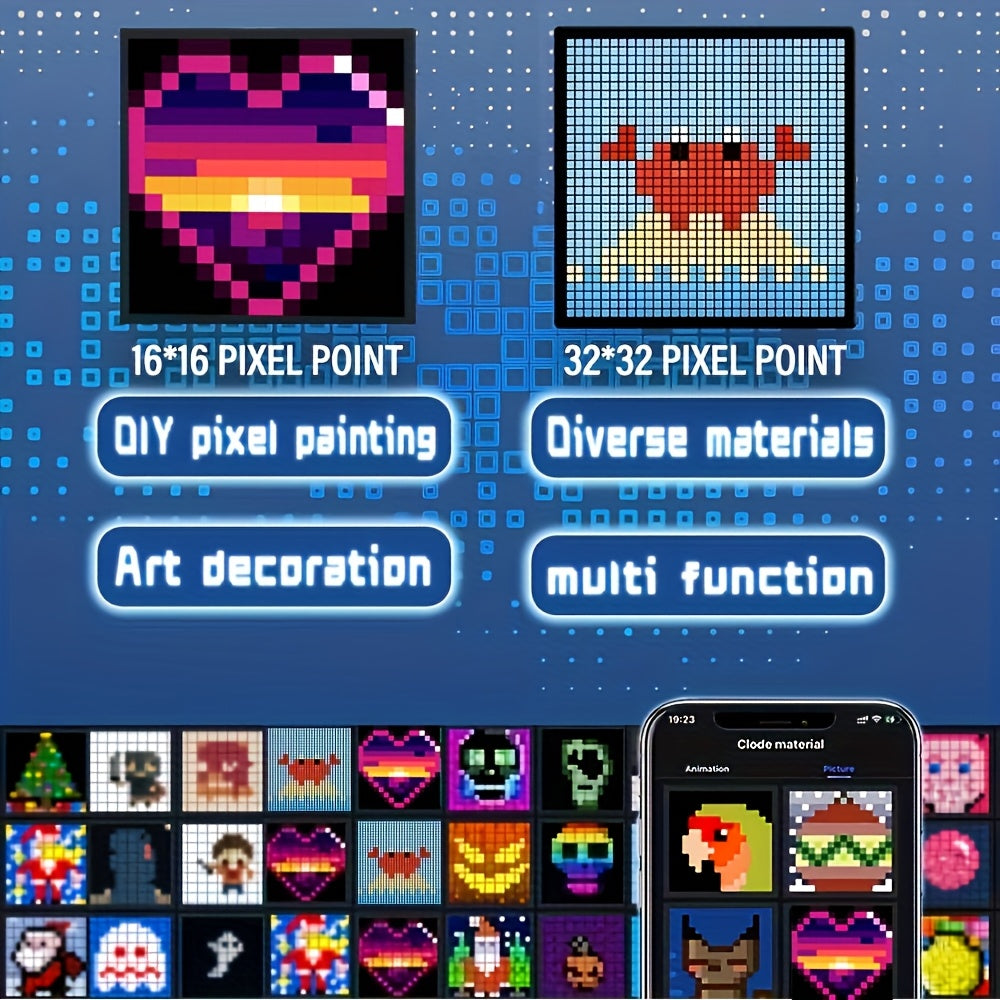 App-Controlled LED Pixel Art Display | USB Light for Wall, Desk, or Gaming Decor