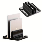 Space-Saving Laptop Holder Stand | Vertical Storage Rack | For Macbook, iPad, Tablet | Compact