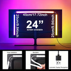 3-in-1 RGB Ambient Display Light | For 24-Inch Monitor | Creative Ambient Lighting for Gaming and Workspace