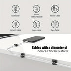 Cable Management Kit | Wire Organizer with Clips & Adhesive Strips for Home & Office Setup
