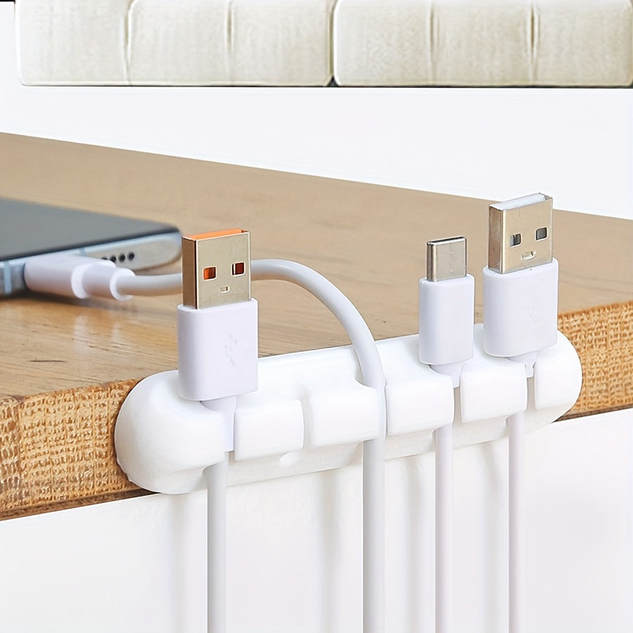 Premium PE Desktop Cable Organizer | Durable Cord Management for USB-C, HDMI & LAN