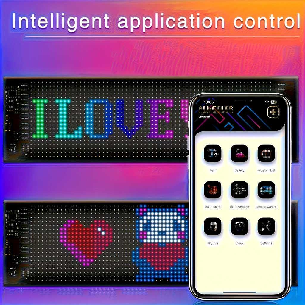 Smart LED Pixel Display | Programmable RGB Light Panel for Wall or Desk | App-Controlled DIY Animation & Text
