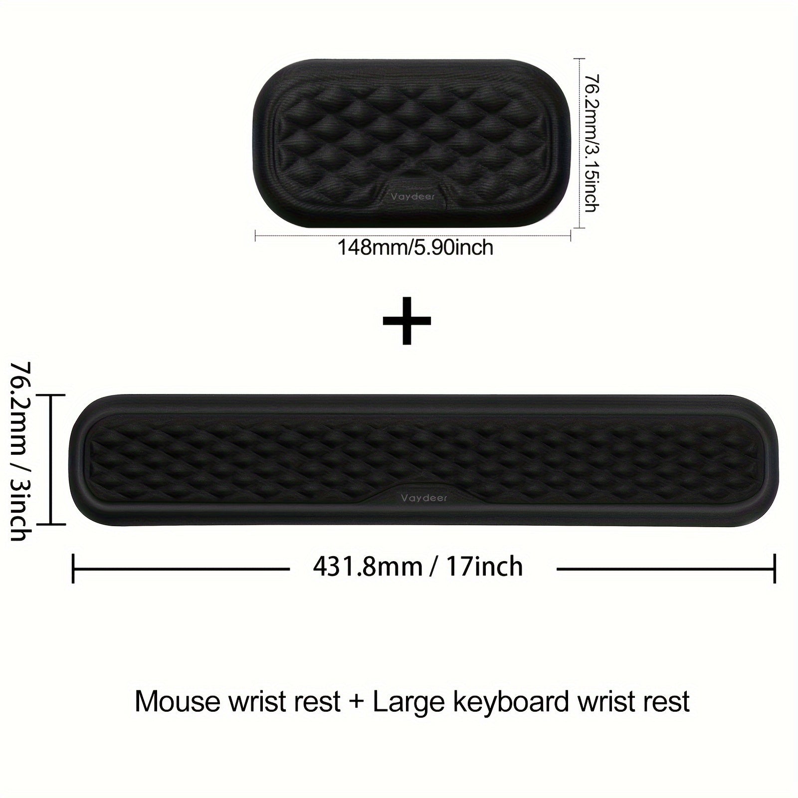 Memory Foam Keyboard & Mouse Wrist Rest Set | Ergonomic Cushion Pads for Comfortable Typing