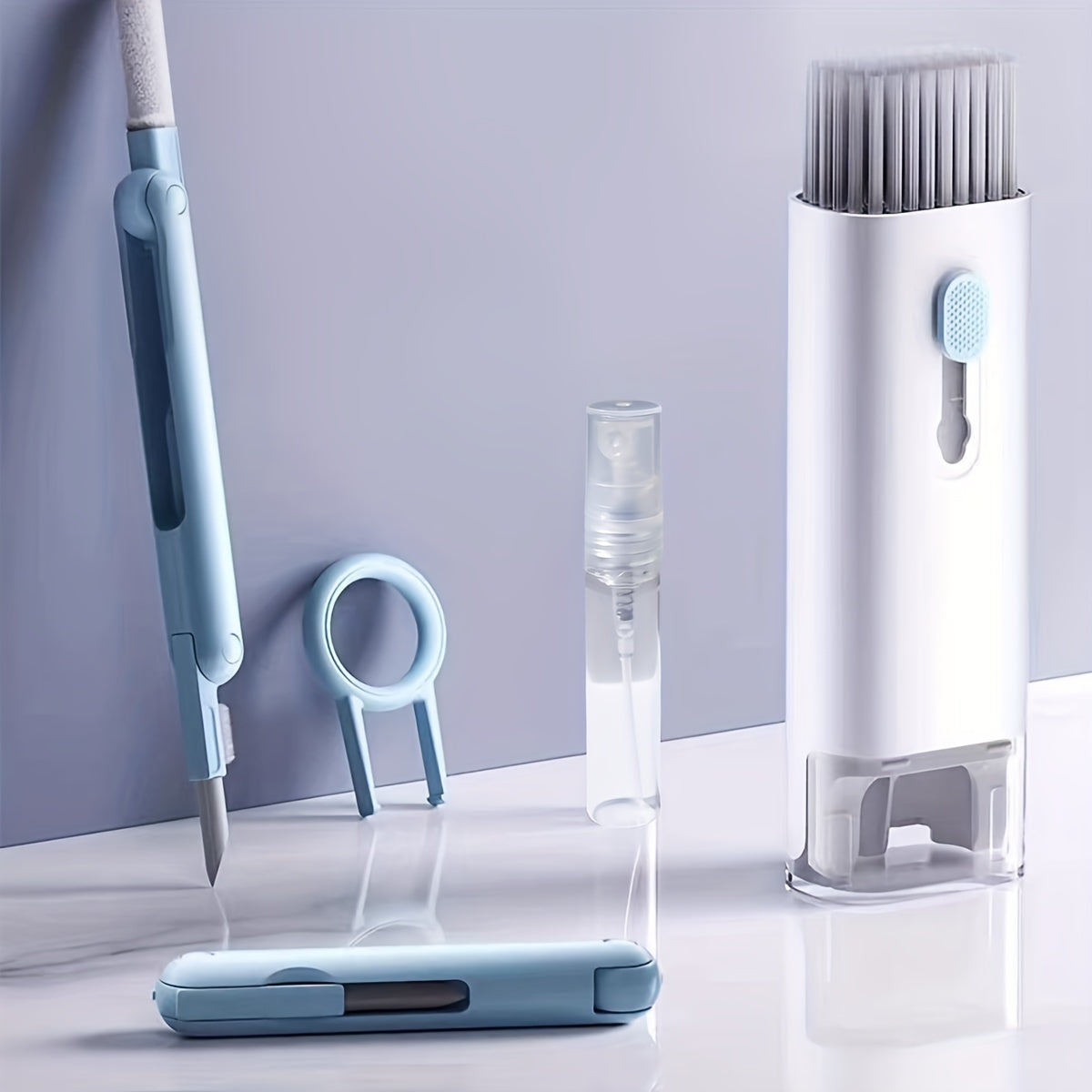 TechTicks Multi-Purpose Cleaning Kit | Microfiber Tip | Soft Bristle Brushes | Spray for Phones, Laptops & More