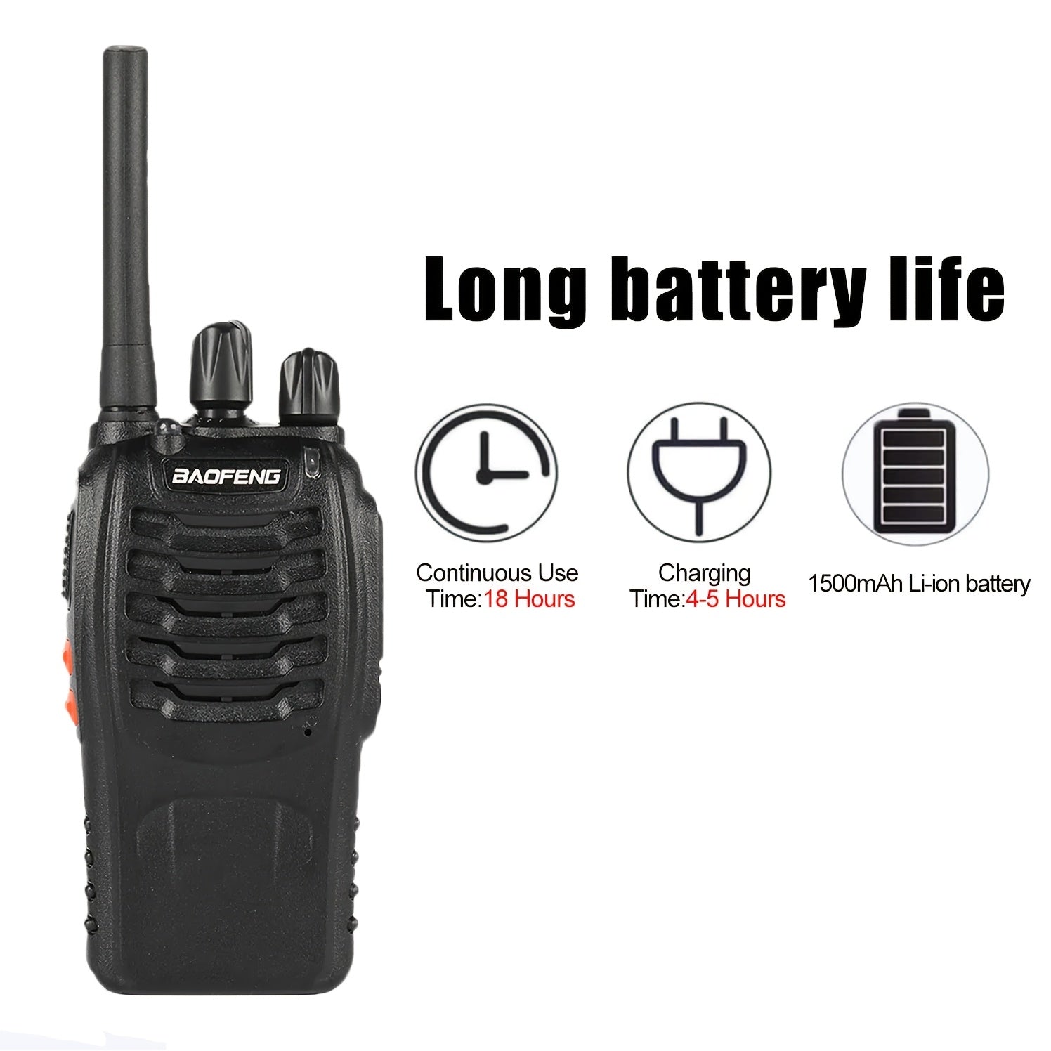 2 Pcs | Handheld Two-Way Radio | LED Indicators | Integrated Antenna | For Security, Retail, Events, Studios | Multipurpose
