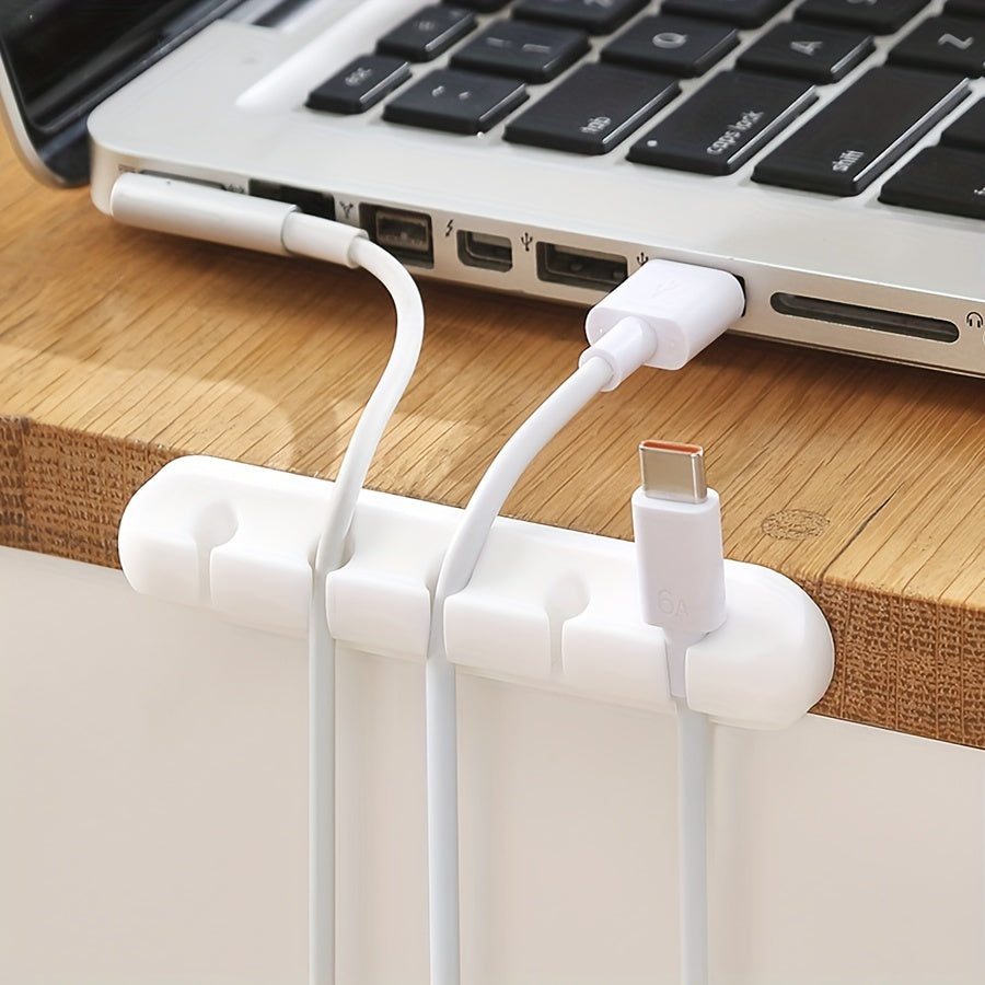 Premium PE Desktop Cable Organizer | Durable Cord Management for USB-C, HDMI & LAN