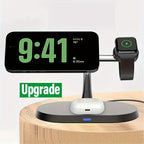 3-in-1 Magnetic Wireless Charging Stand – Fast Charger for iPhone, Apple Watch & AirPods