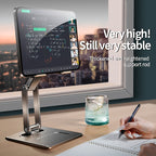 Adjustable Rotating Tablet & Phone Stand | Universal Foldable Desktop Holder for iPad & Smartphones (Gold)