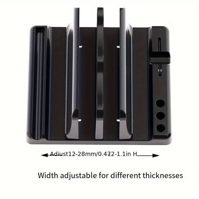 Space-Saving Laptop Holder Stand | Vertical Storage Rack | For Macbook, iPad, Tablet | Compact
