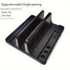 Space-Saving Laptop Holder Stand | Vertical Storage Rack | For Macbook, iPad, Tablet | Compact