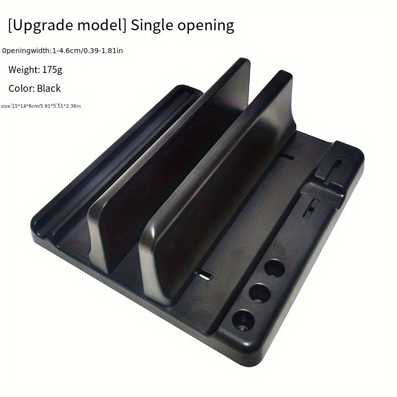 Space-Saving Laptop Holder Stand | Vertical Storage Rack | For Macbook, iPad, Tablet | Compact