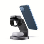 3-in-1 Magnetic Wireless Charger Stand | Fast Charging for iPhone, Apple Watch & AirPods