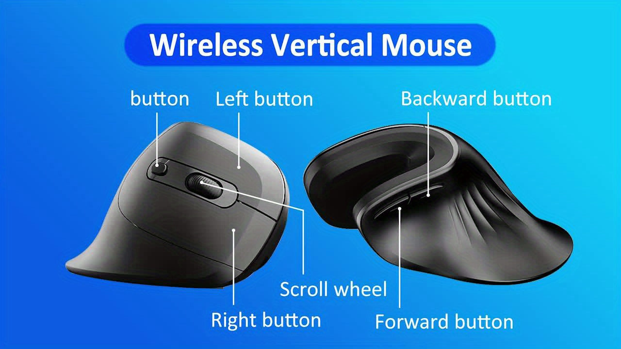 Ergonomic 2.4G Wireless Optical Mouse – Right-Handed, Crystal Design for PC & Laptop | Design | Game | Office