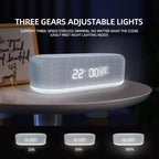 4-in-1 Alarm Clock | Digital Display | Night Light & Wireless Charger | USB-C | 3 Light Modes | Travel-Friendly