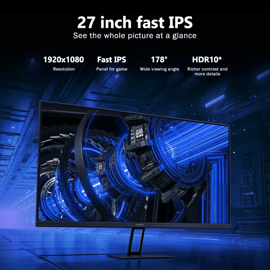 Xiaomi Gaming Monitor G27i 165Hz High Refresh Rate 27 Inch Low Blue Light 1ms 1920x1080 Low Blue Light