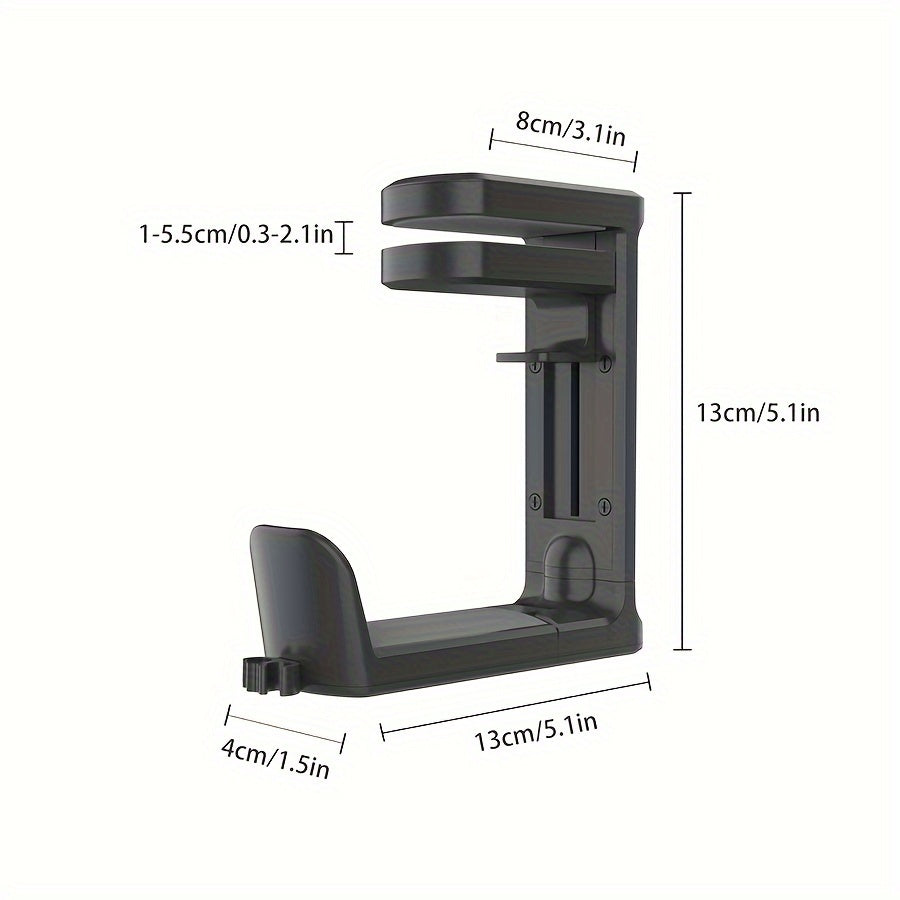 360° Rotating Headphone Stand | Desktop Headset Holder & Gaming Hook for Earphones & Controllers