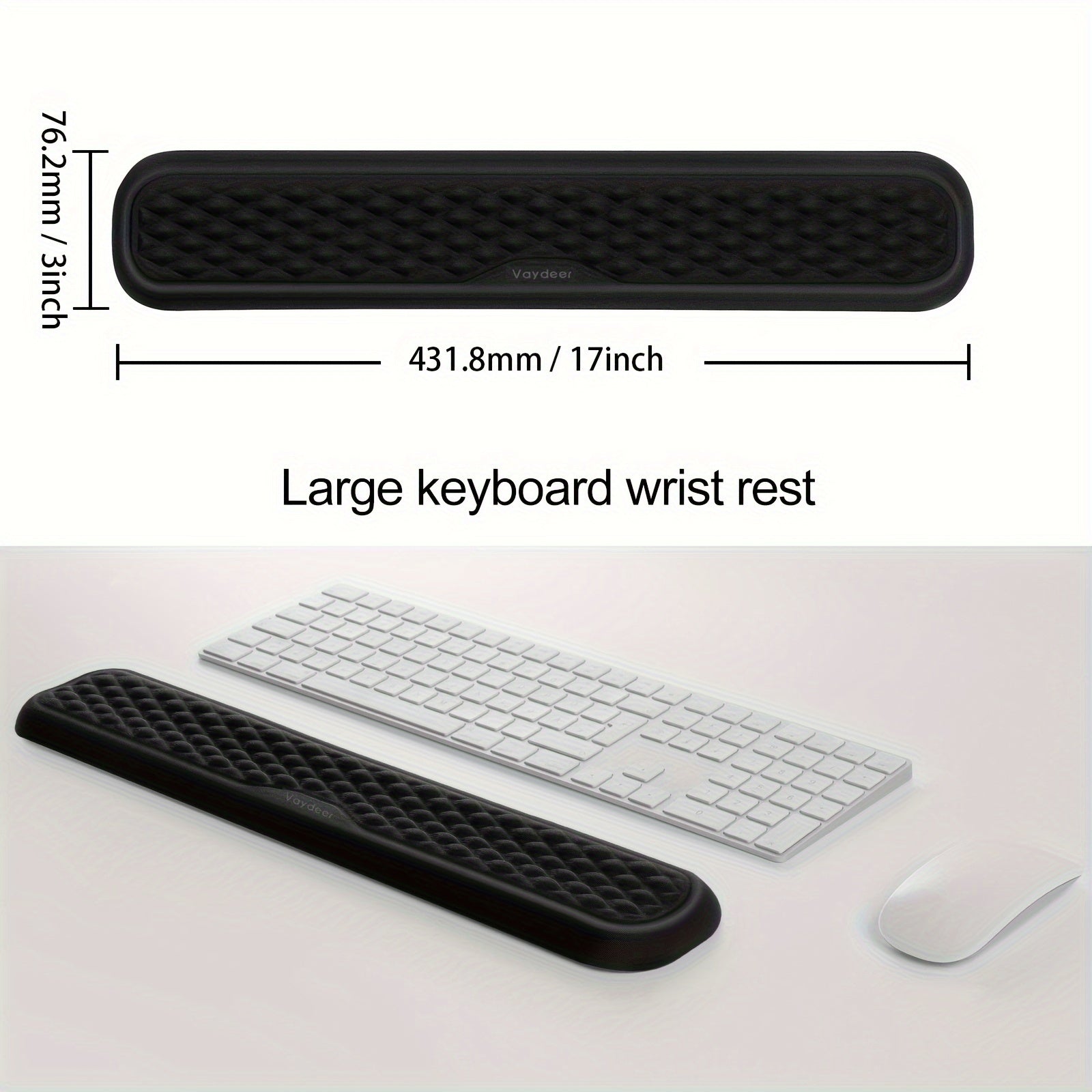 Memory Foam Keyboard & Mouse Wrist Rest Set | Ergonomic Cushion Pads for Comfortable Typing