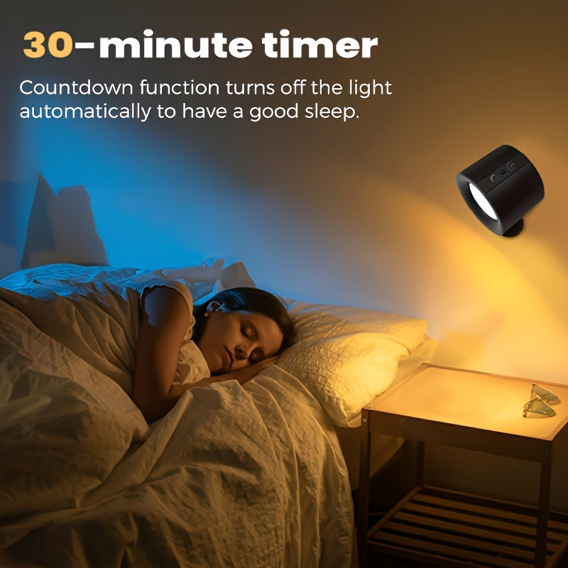 2-Pack LED Wall Sconces with Remote | USB Rechargeable, Touch & Motion Sensor, 360° Rotatable Dimmable Lamps