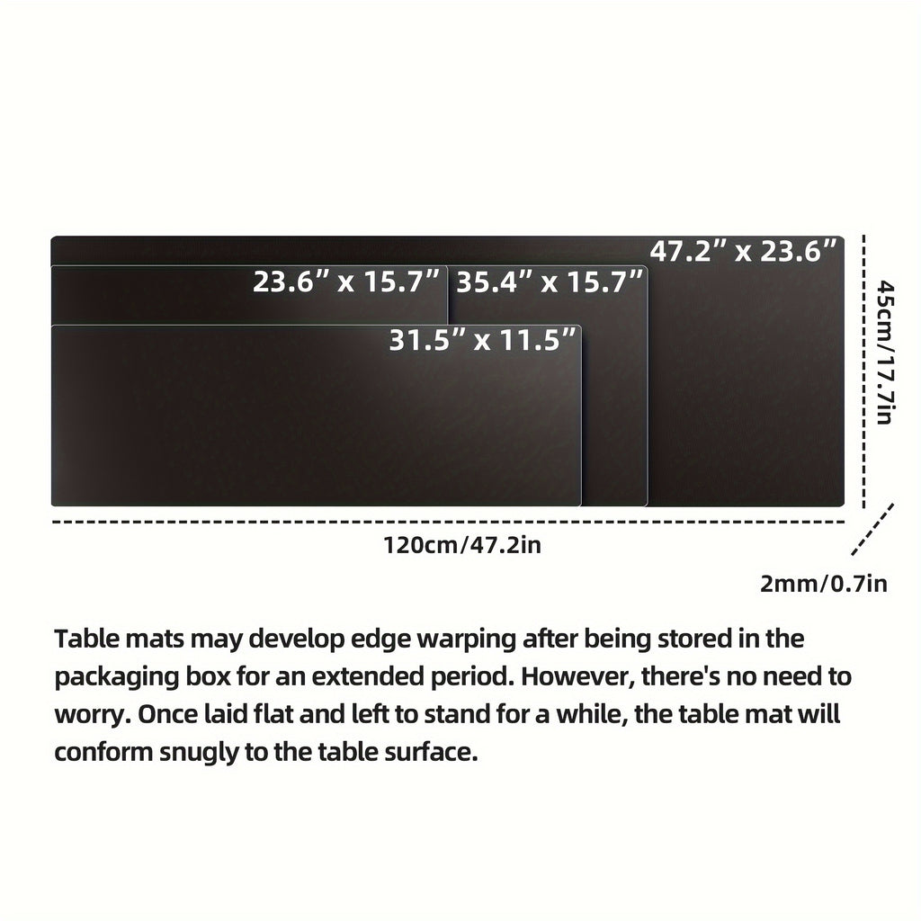Premium | Black Faux Leather Desk Mat | Large Mouse Pad for Office & Home | Multiple Sizes Available