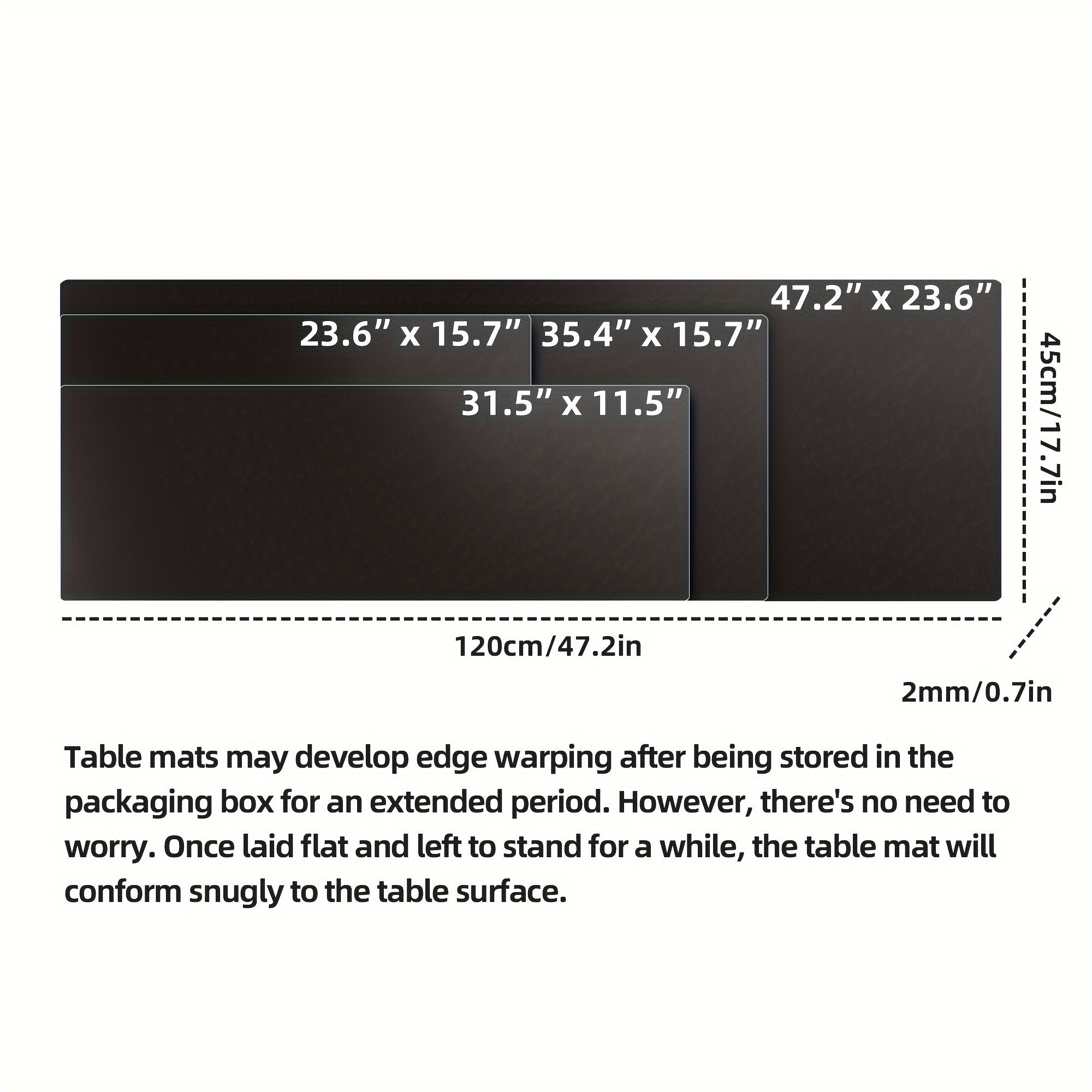 Premium | Black Faux Leather Desk Mat | Large Mouse Pad for Office & Home | Multiple Sizes Available