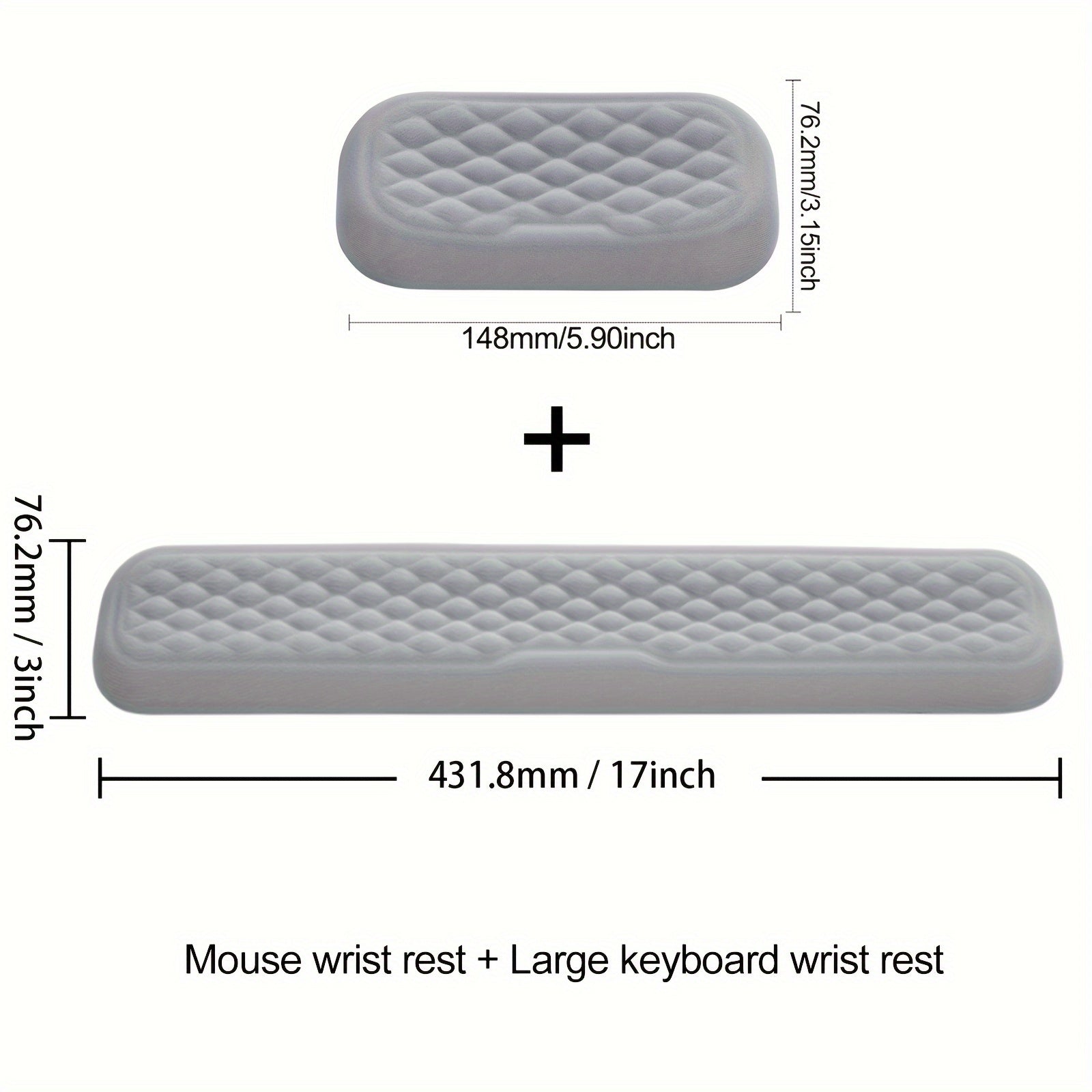 Memory Foam Keyboard & Mouse Wrist Rest Set | Ergonomic Cushion Pads for Comfortable Typing