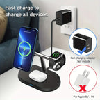 3-in-1 Magnetic Wireless Charging Stand – Fast Charger for iPhone, Apple Watch & AirPods