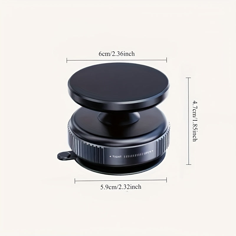 Vacuum Suction Cup Phone Holder | 360° Rotatable | Magnetic | Dual-Sided | Adhesive-Free | For Cars and Home | Multipurpose
