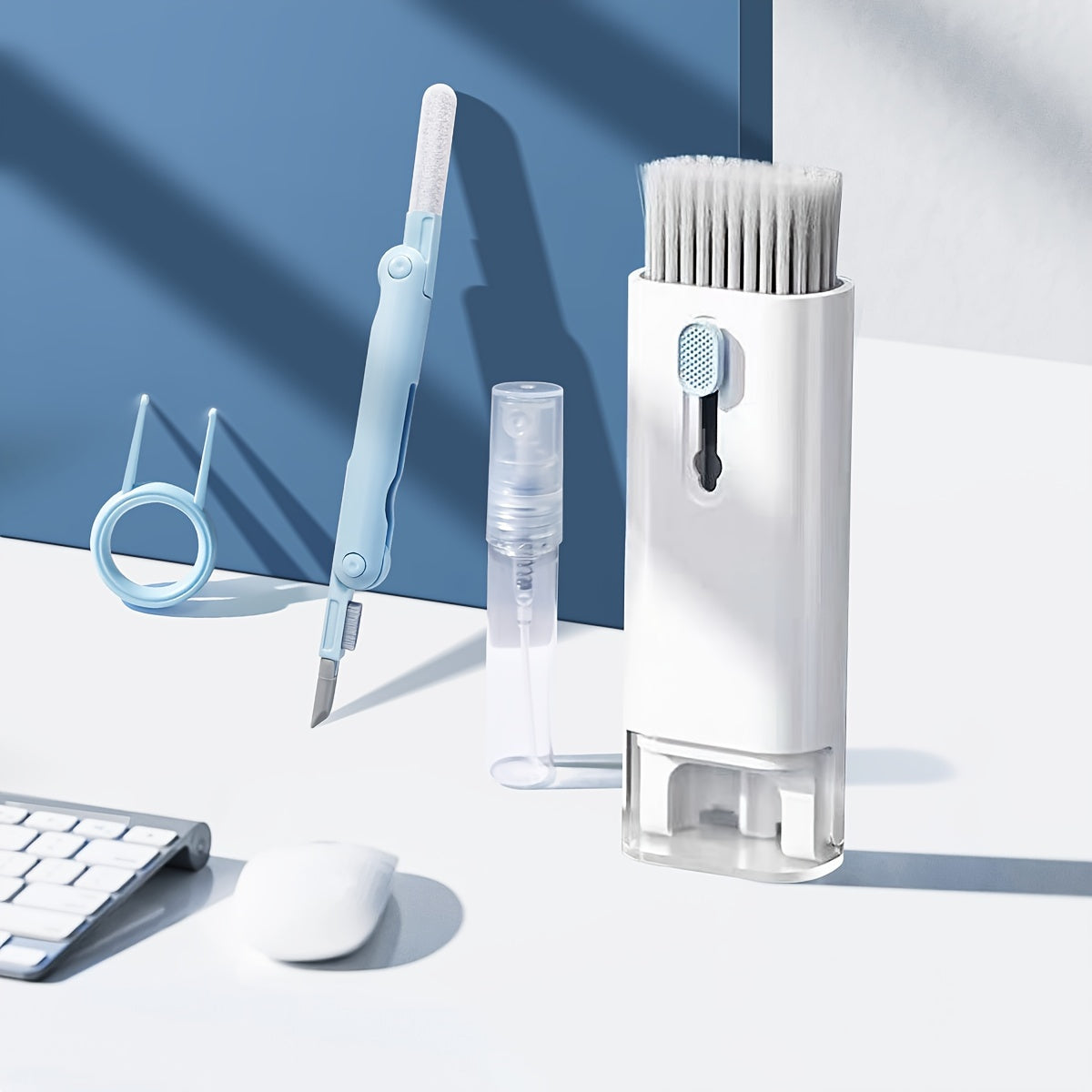 TechTicks Multi-Purpose Cleaning Kit | Microfiber Tip | Soft Bristle Brushes | Spray for Phones, Laptops & More