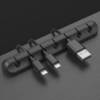 Premium PE Desktop Cable Organizer | Durable Cord Management for USB-C, HDMI & LAN